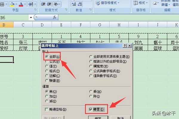 excel如何将横竖列数据互换（excel中数据横竖互换位置方法）
